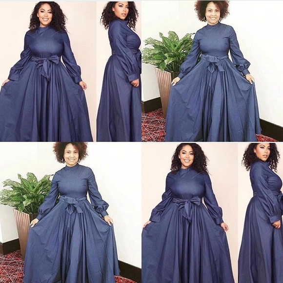 The Flare Denim Dress Back By Popular Demand - Picture 4 of 4